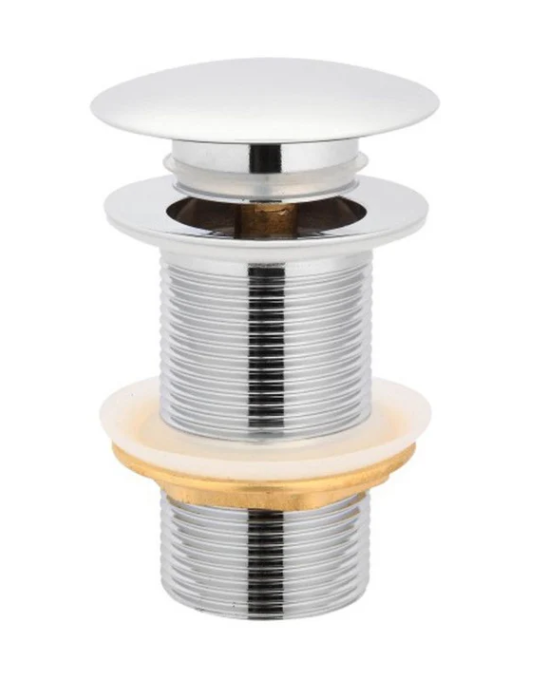32/40mm Mushroom Top Solid Brass Basin Pop Up Waste with No Overflow