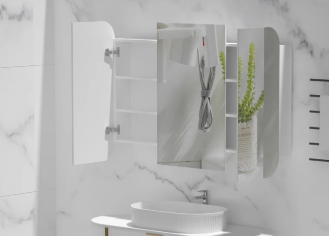 CARYSIL 1200x800mm Grand Matte White Shaving Cabinet