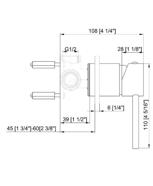 Round Bath & Shower Mixer