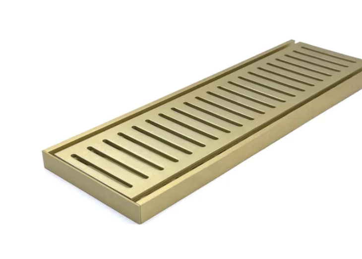 Muses Custom Cut Triple Anodised Aluminium Floor Grate & Drain (100mm Width)