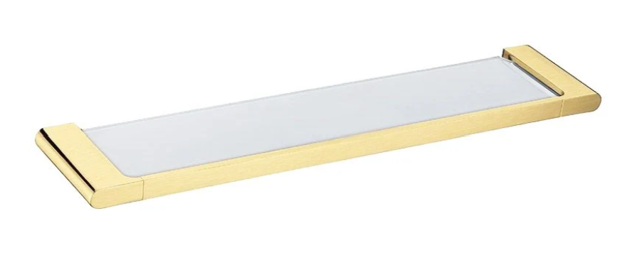 Premium 550mm Tempered Glass Shower Shelf – Wall Mounted Storage