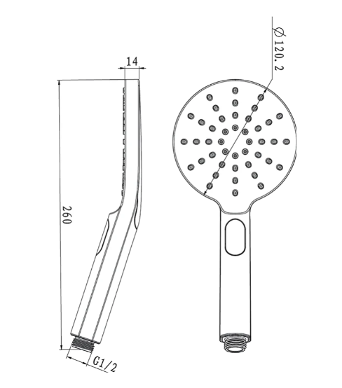 Premium Round Handheld Shower Set
