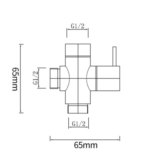Square Brass Toilet Bidet Spray Set