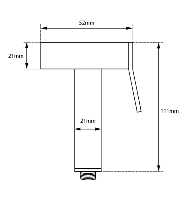 Square Brass Toilet Bidet Spray Set