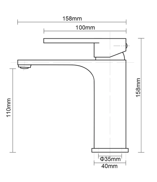 Square Profile Basin Mixer