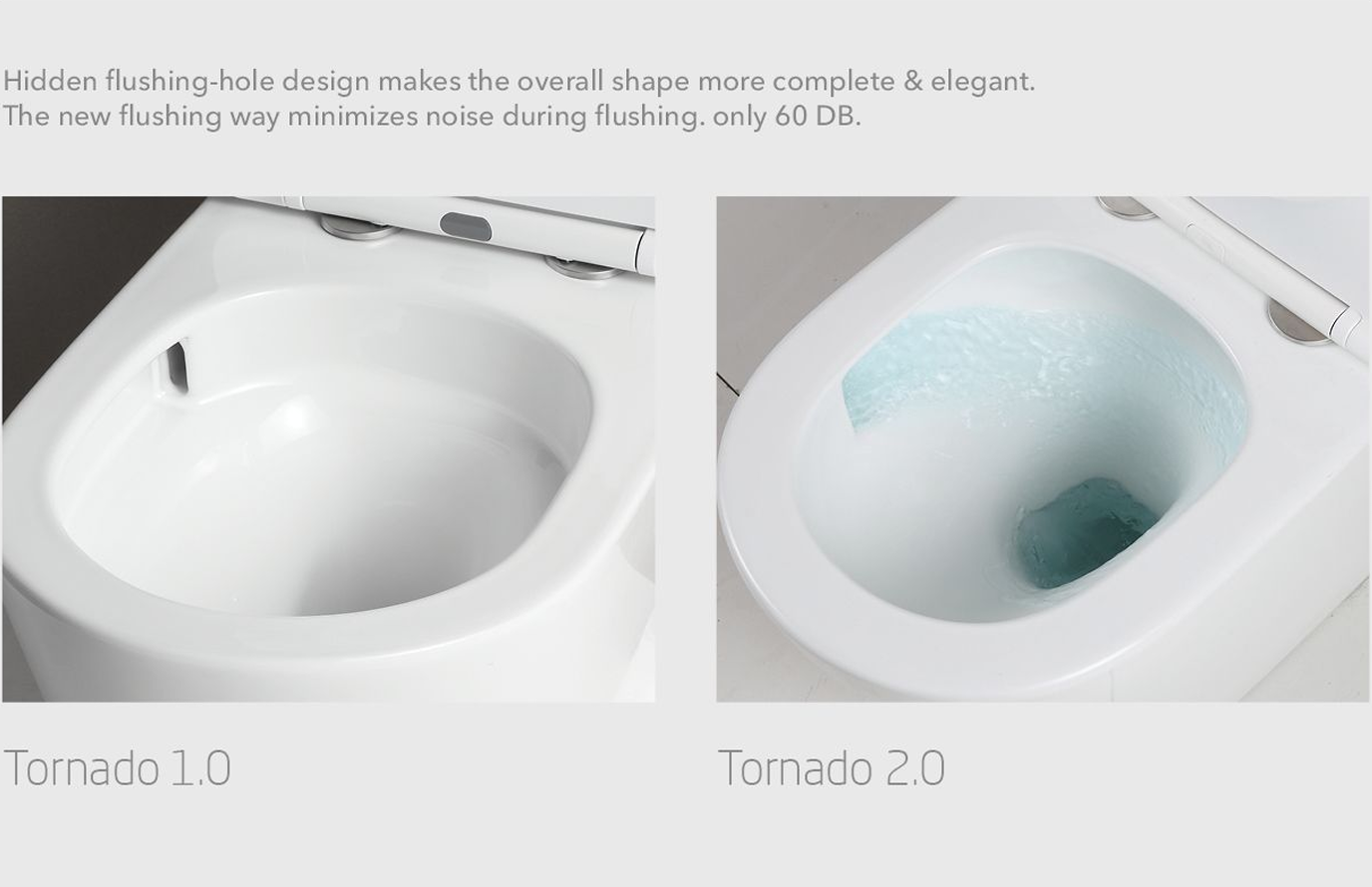 Rimless Tornado Toilet — Powerful Clean, Modern Design & WELS 4★ Water Saving