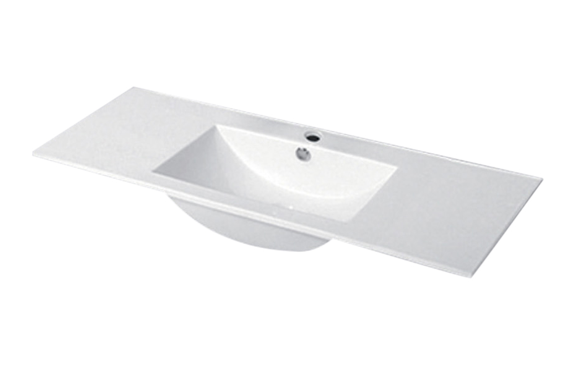 Floor Standing Minimalist Two Pack Vanity with Ceramic Top