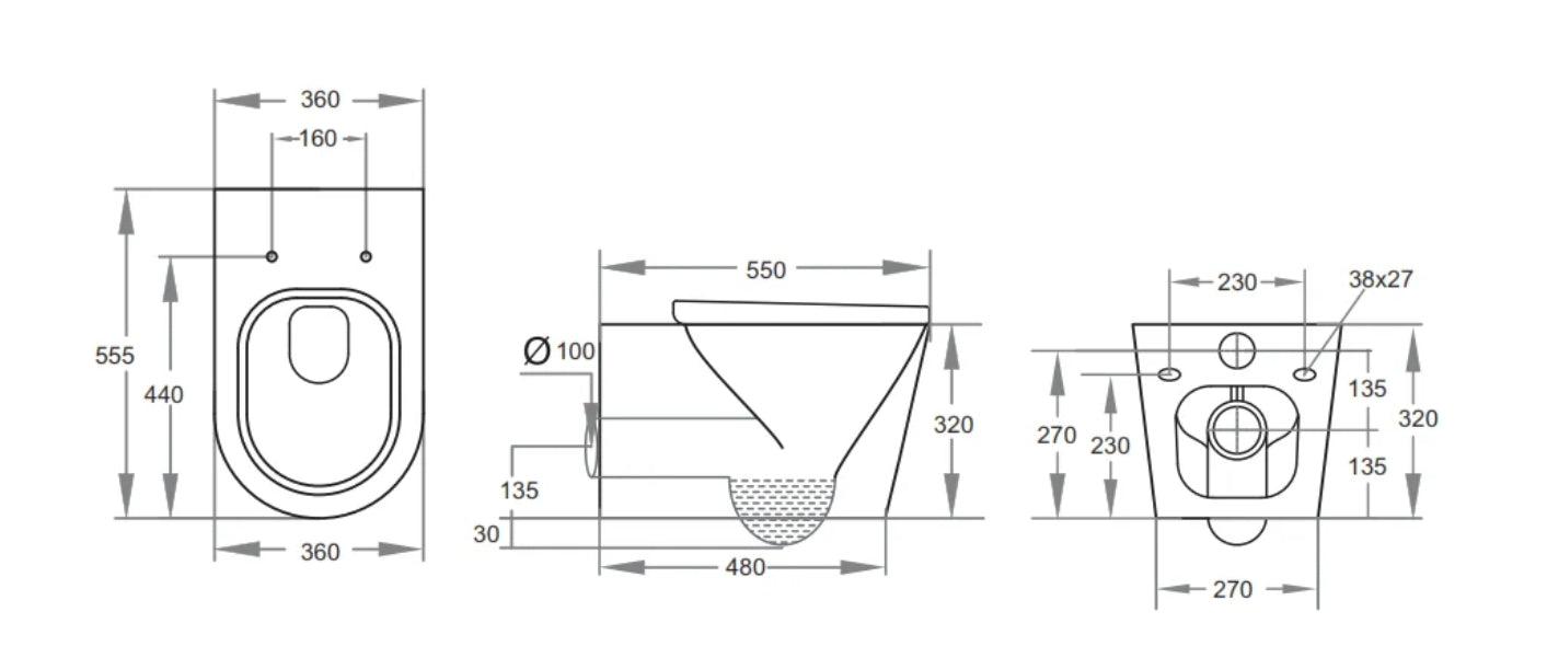 Wall Hung Toilet with Geberit Cistern