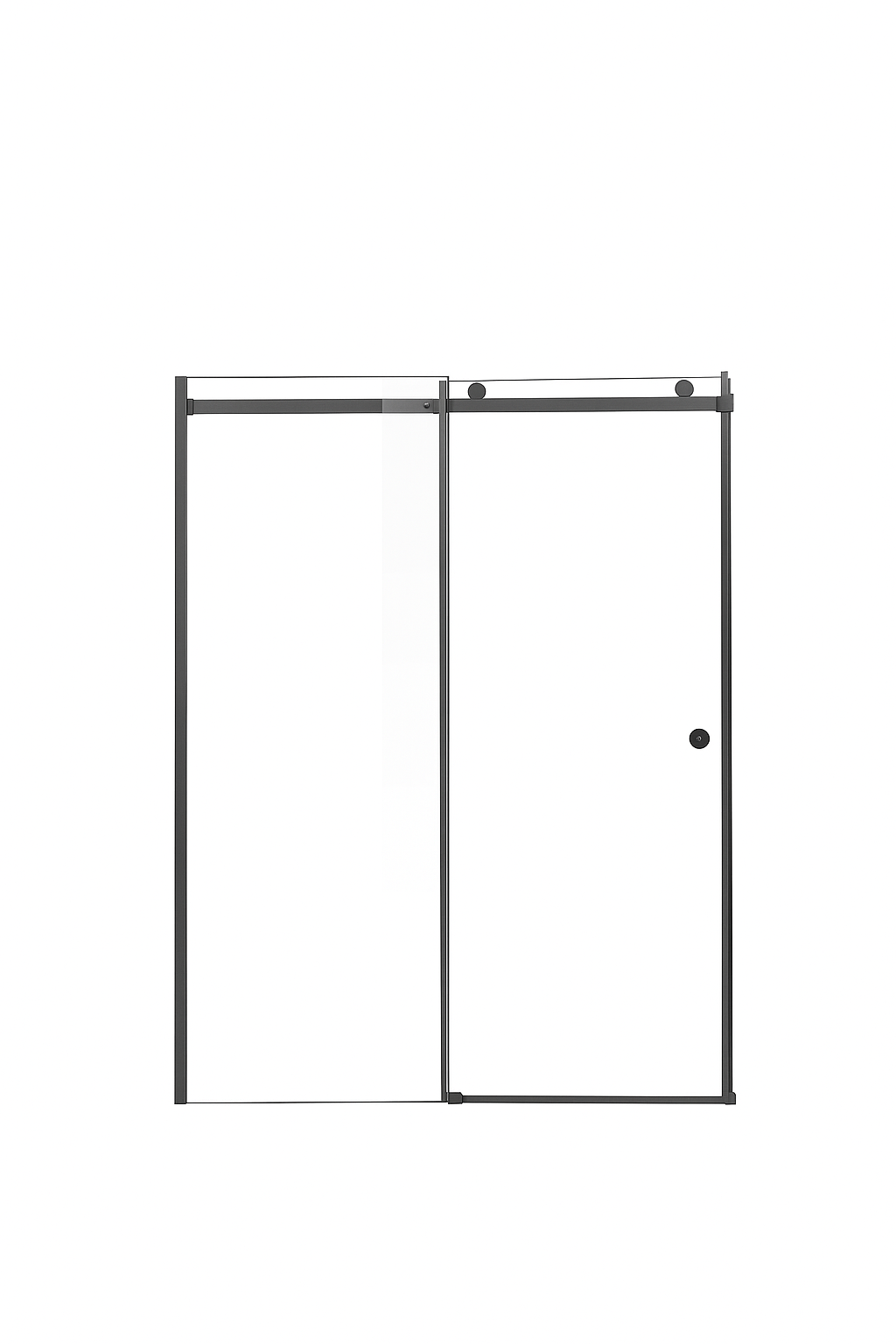 Wall to Wall Frameless Sliding Shower Screen – 2000mm Height