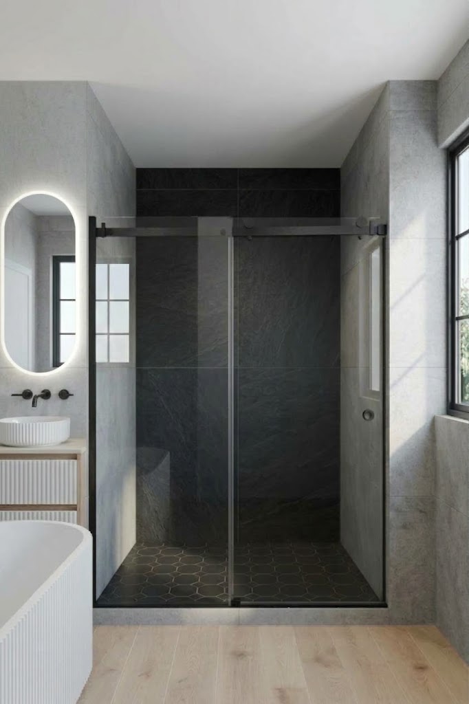 Wall to Wall Frameless Sliding Shower Screen – 2000mm Height