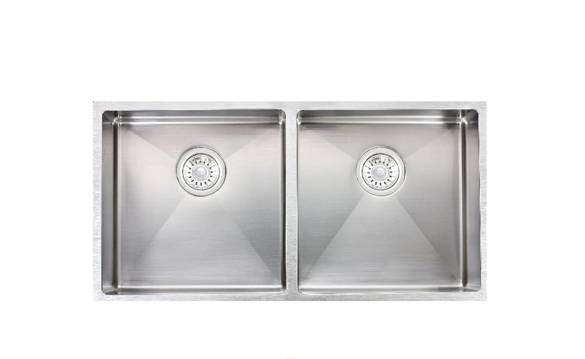 Hand‑Made Double Bowl Kitchen Sink – 865 × 440 × 200 mm
