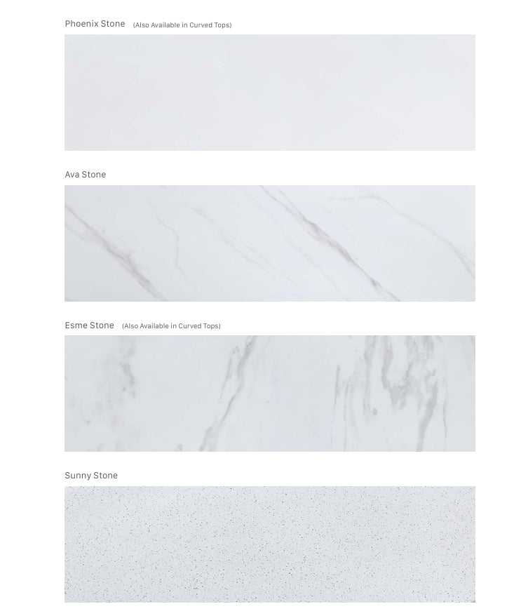Elena Collection – Fluted Wall Hung Vanity with Stone Top