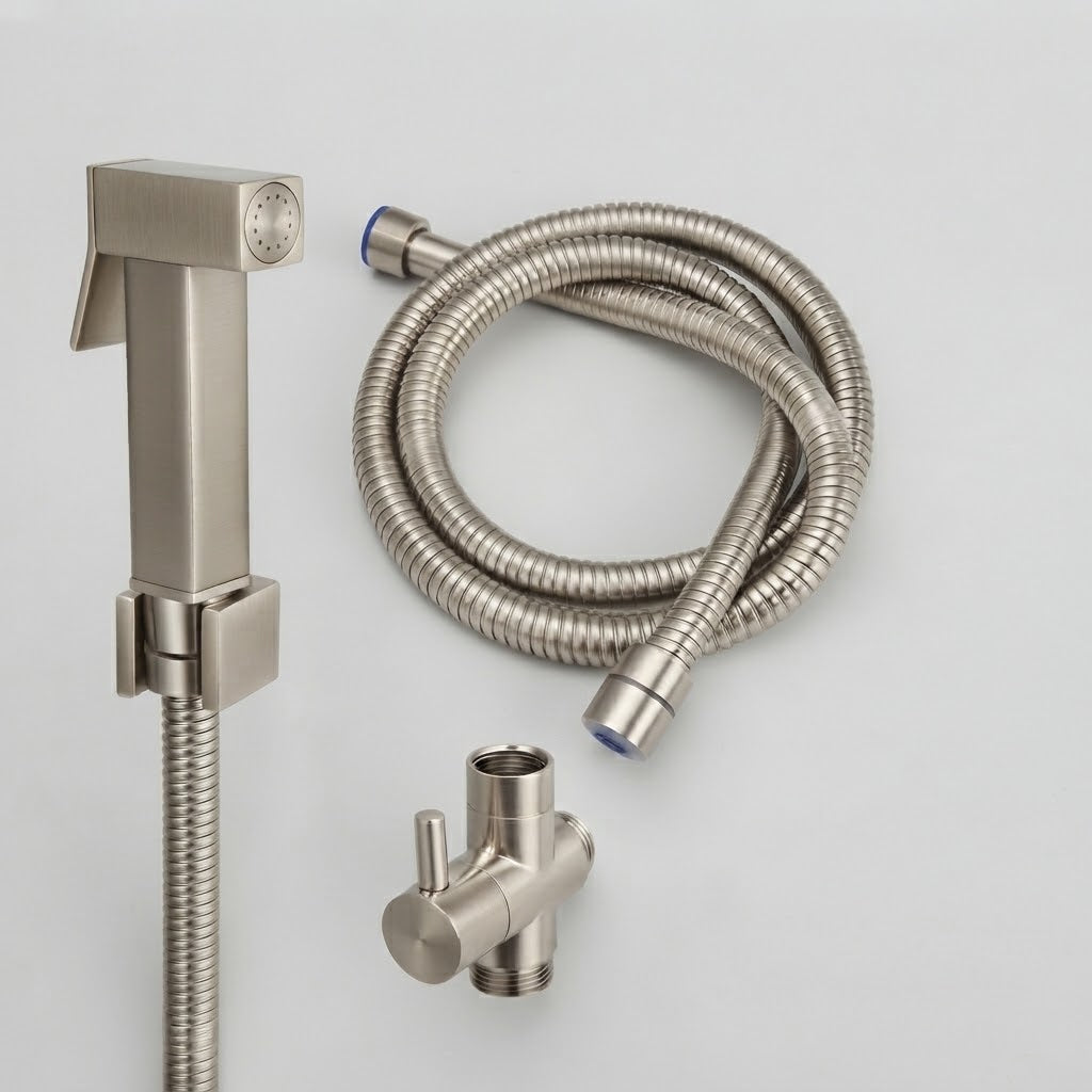 Square Brass Toilet Bidet Spray Set