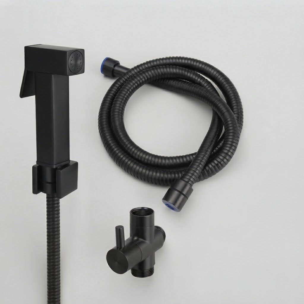 Square Brass Toilet Bidet Spray Set