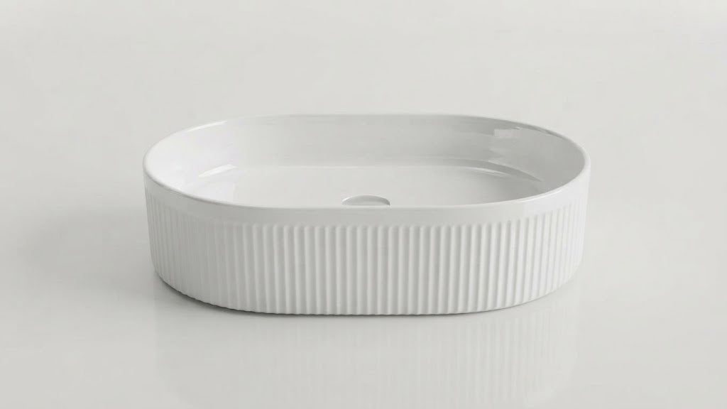 Oval Fluted Basin