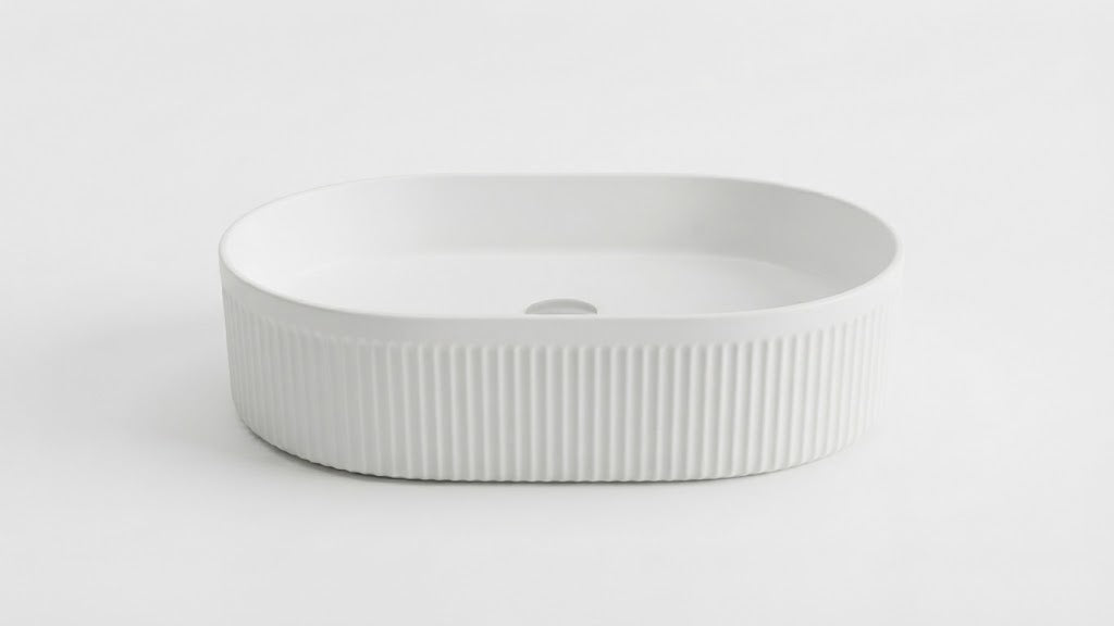 Oval Fluted Basin