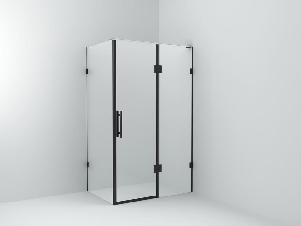 Fully Frameless Pivot Corner Shower Screen