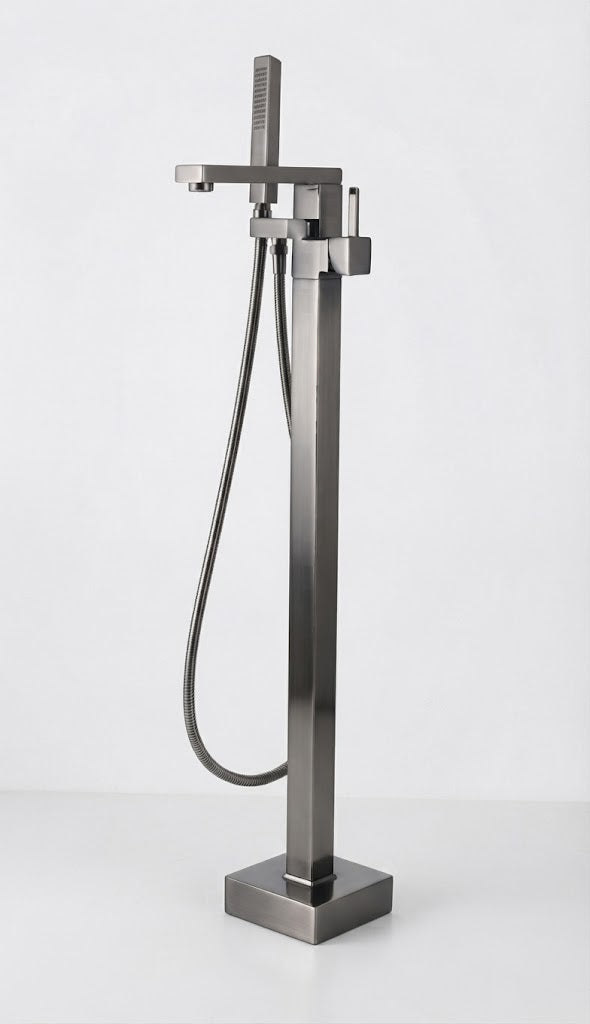 Freestanding Bath Mixer With Handheld Shower