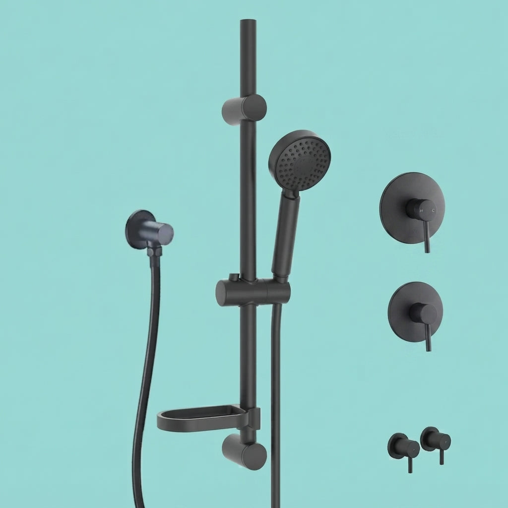 Luana Interiors - Half Rail Sliding Shower