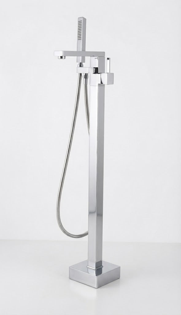Freestanding Bath Mixer With Handheld Shower