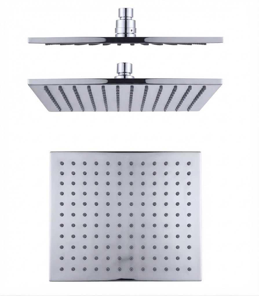 Square 250mm - Solid Brass Rainfall Shower Head