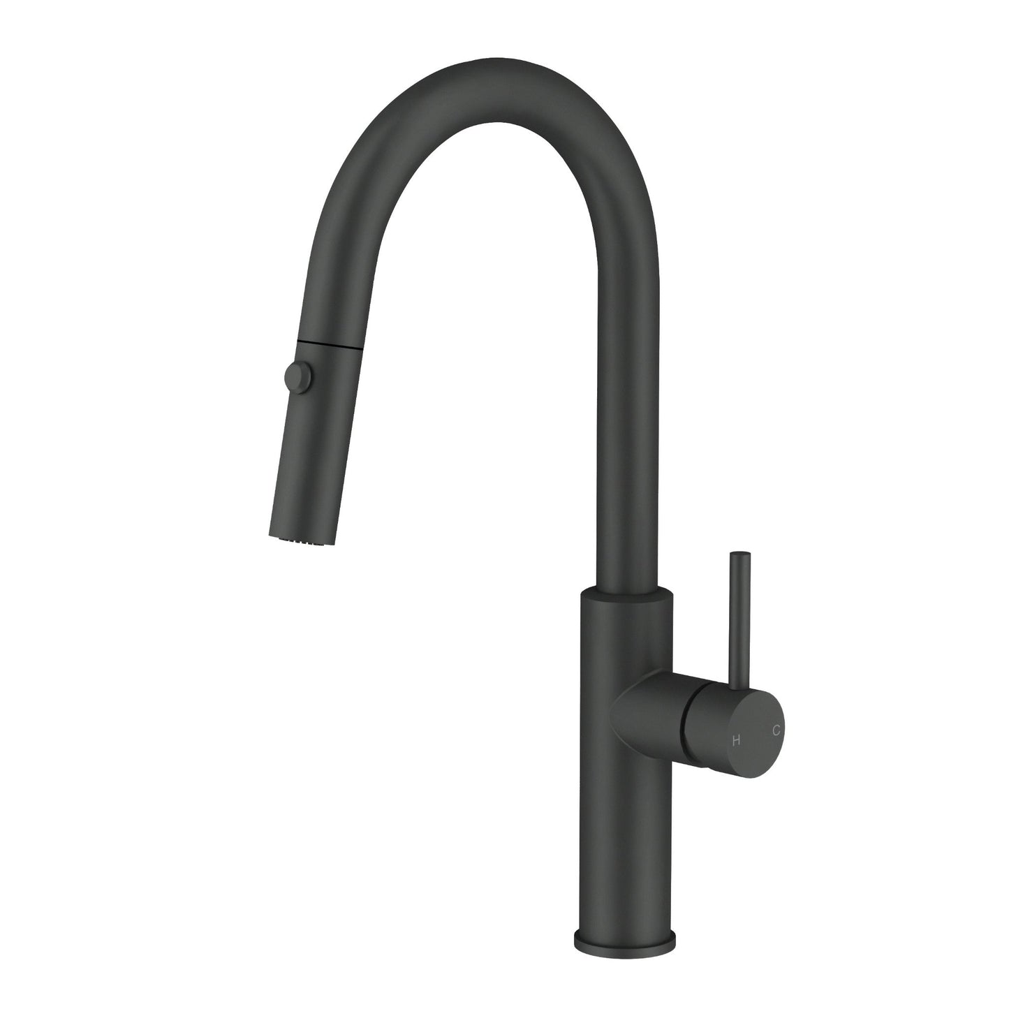 Luana Interiors - Kitchen Laundry Sink Mixer in Matte Black (Swivel & Pull Out)