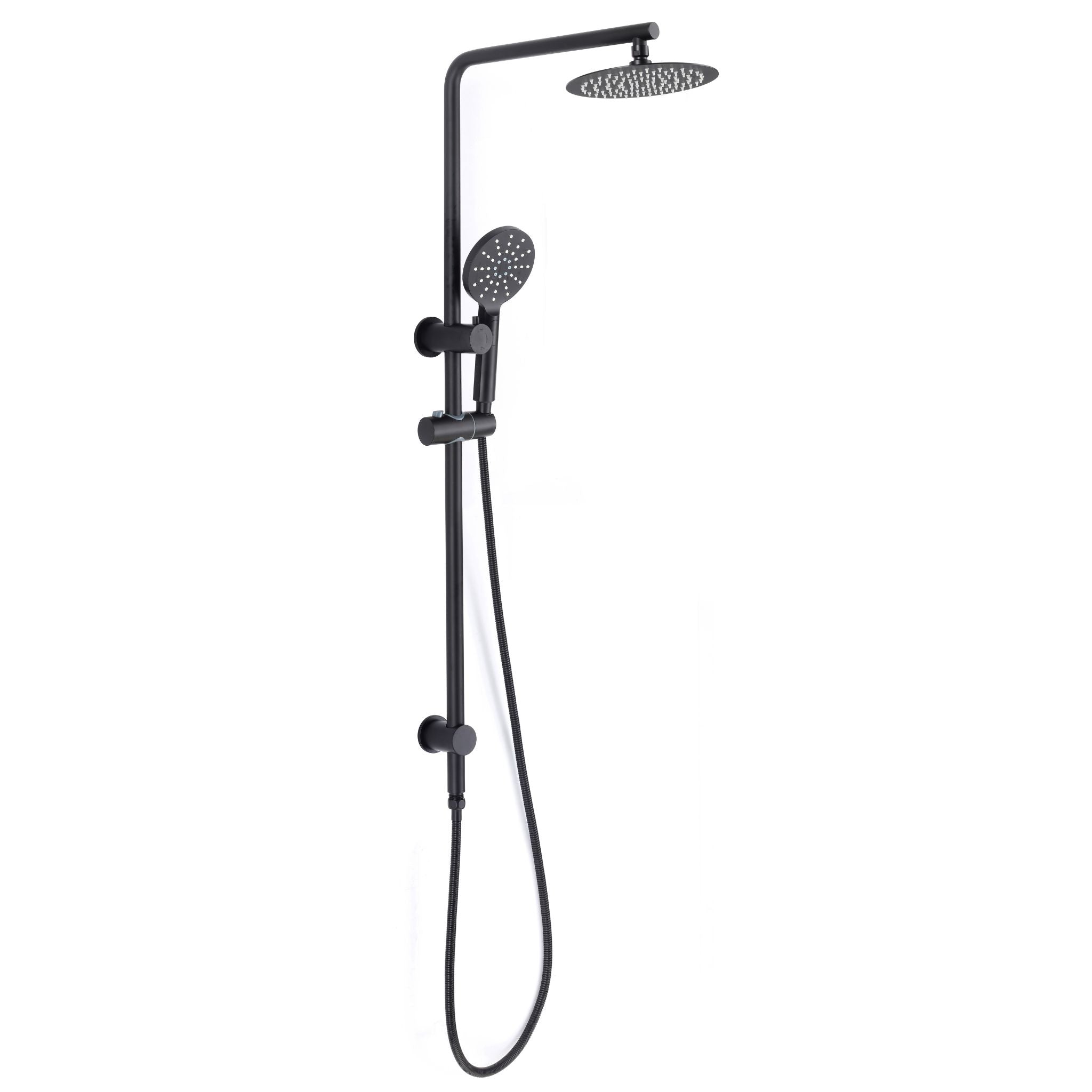 Luana Interiors - Round Multi Function Twin Rail Shower in 3 Selectable Colors (Top inlet)