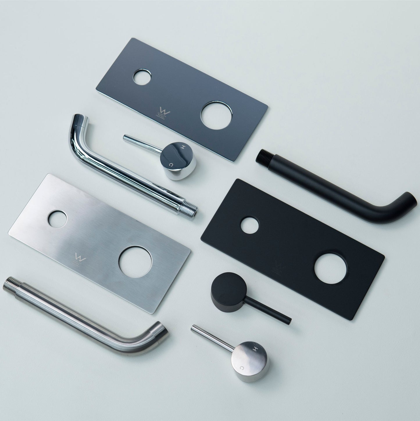 Luana Interiors - Wall Mount Basin Mixer Tap in 3 Selectable Colors