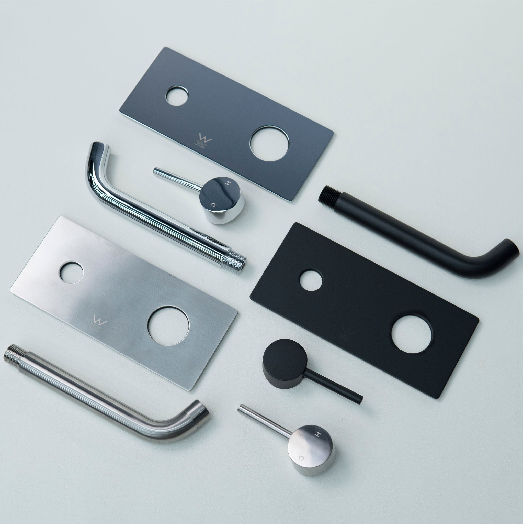Luana Interiors - Wall Mount Basin Mixer Tap in 3 Selectable Colors