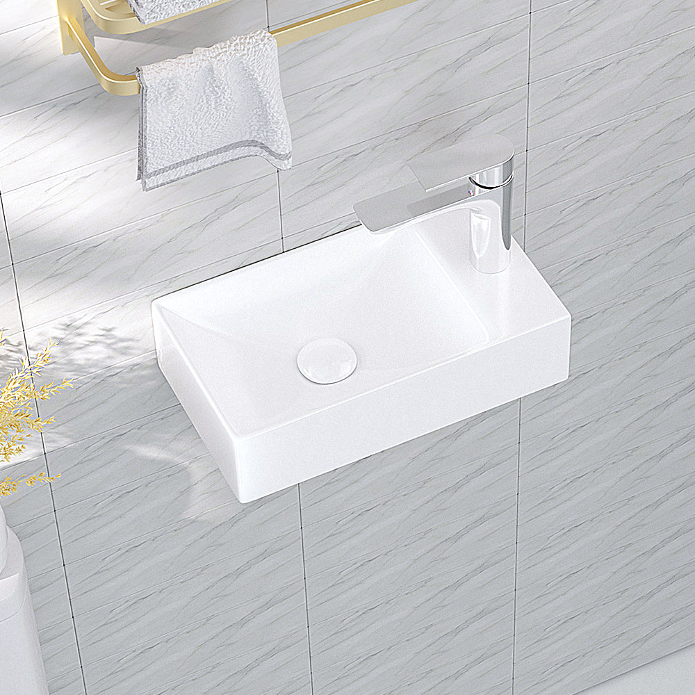 Luana Interiors - Wall Hung Basin One Tap Hole (380x220x100)