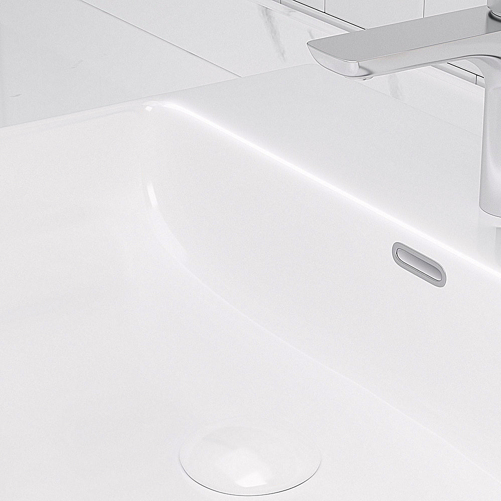 Luana Interiors - Semi Recessed Basin One Tap Hole with Over Flow (500x420x130)