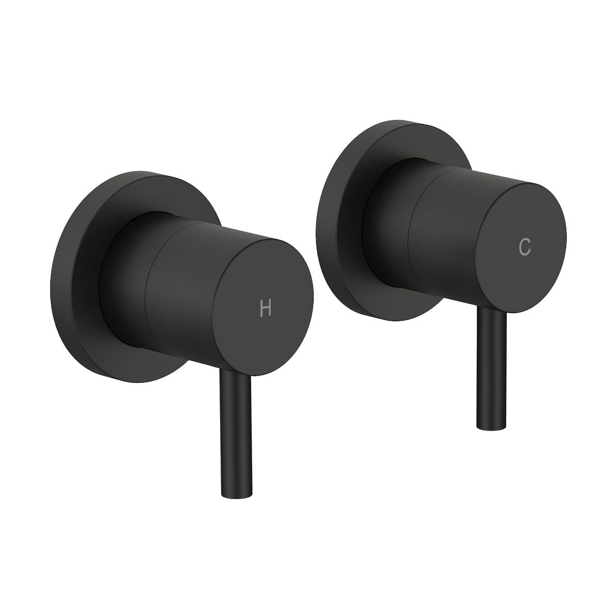 Luana Interiors -Round Bath Shower Taps in 3 Selectable Colors (Slim Trim)